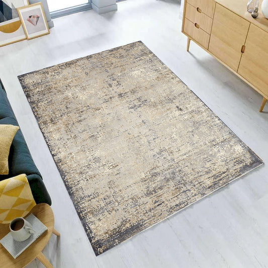 Charisma Ii Muted Gray Ivory Distressed Abstract Rug