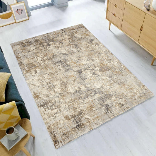 Charisma Iii Muted Gray Ivory Distressed Abstract Rug