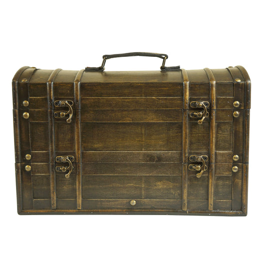 Grey Tone Chest Two Bottle Wine Holder
