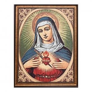 Sacred Heart Of Mary Framed Tapestry