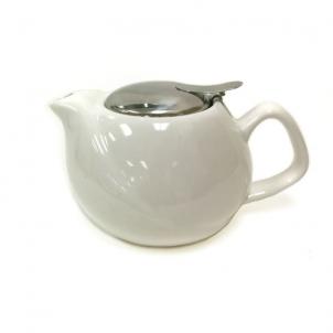 Glossy White Ripple Teapot