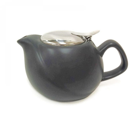 Matte Black Ripple Teapot