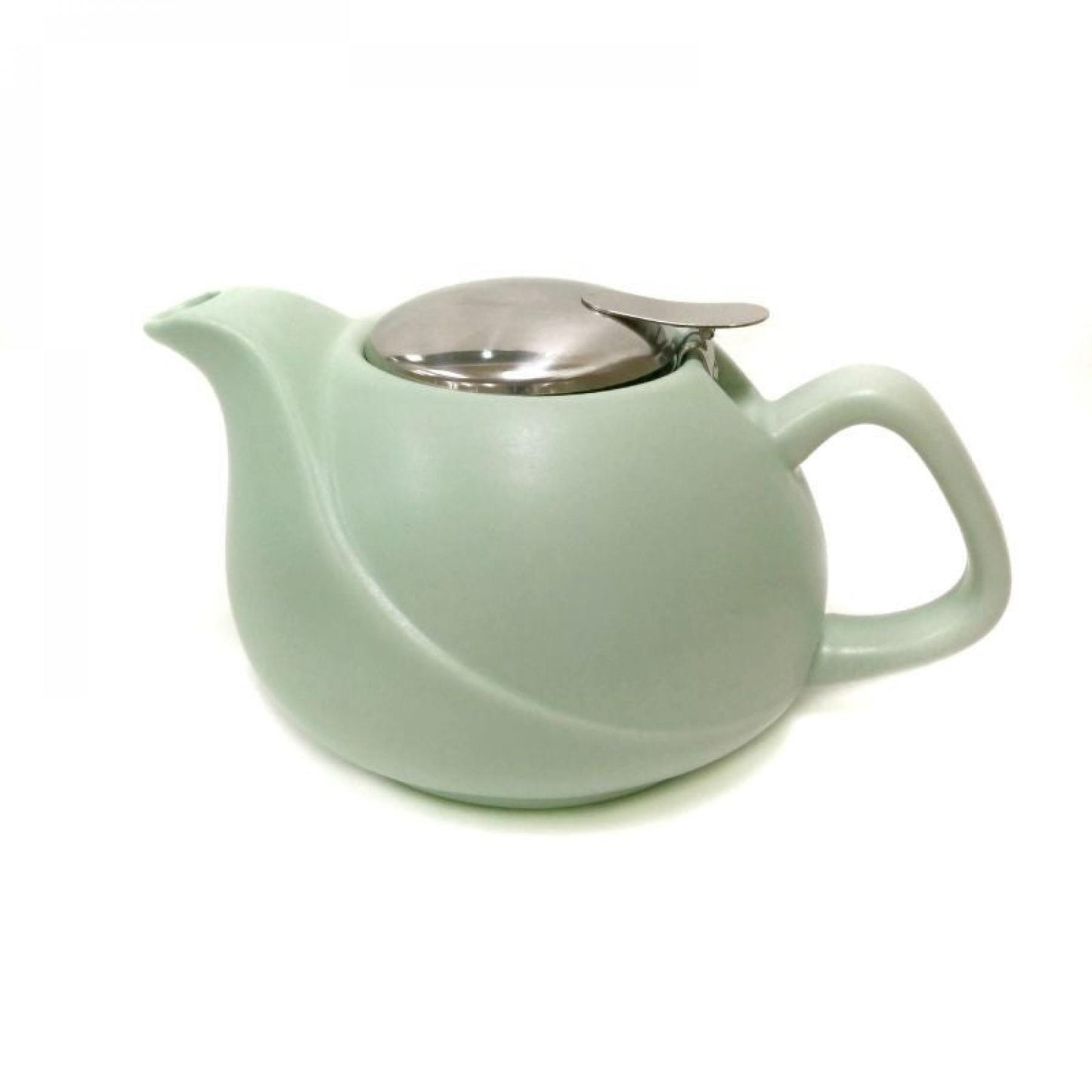 Matte Green Ripple Teapot