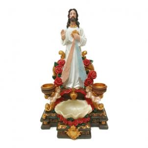 Divine Mercy With Holy Water-Bowl Figurine