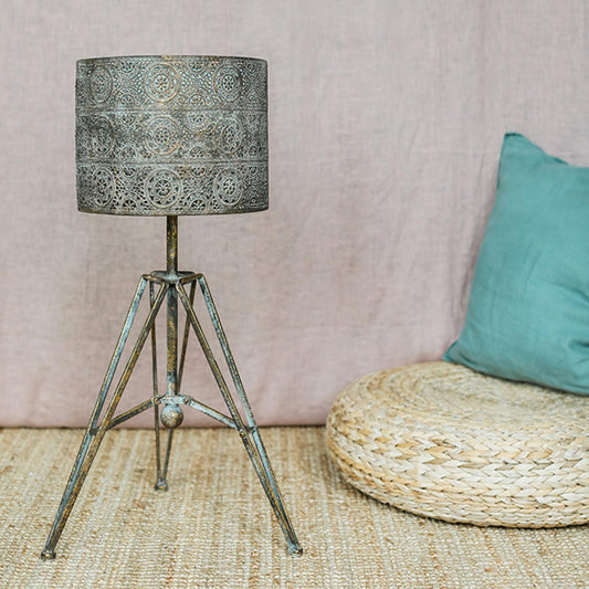 Antique Gold Color Lamp Look Candle Holder