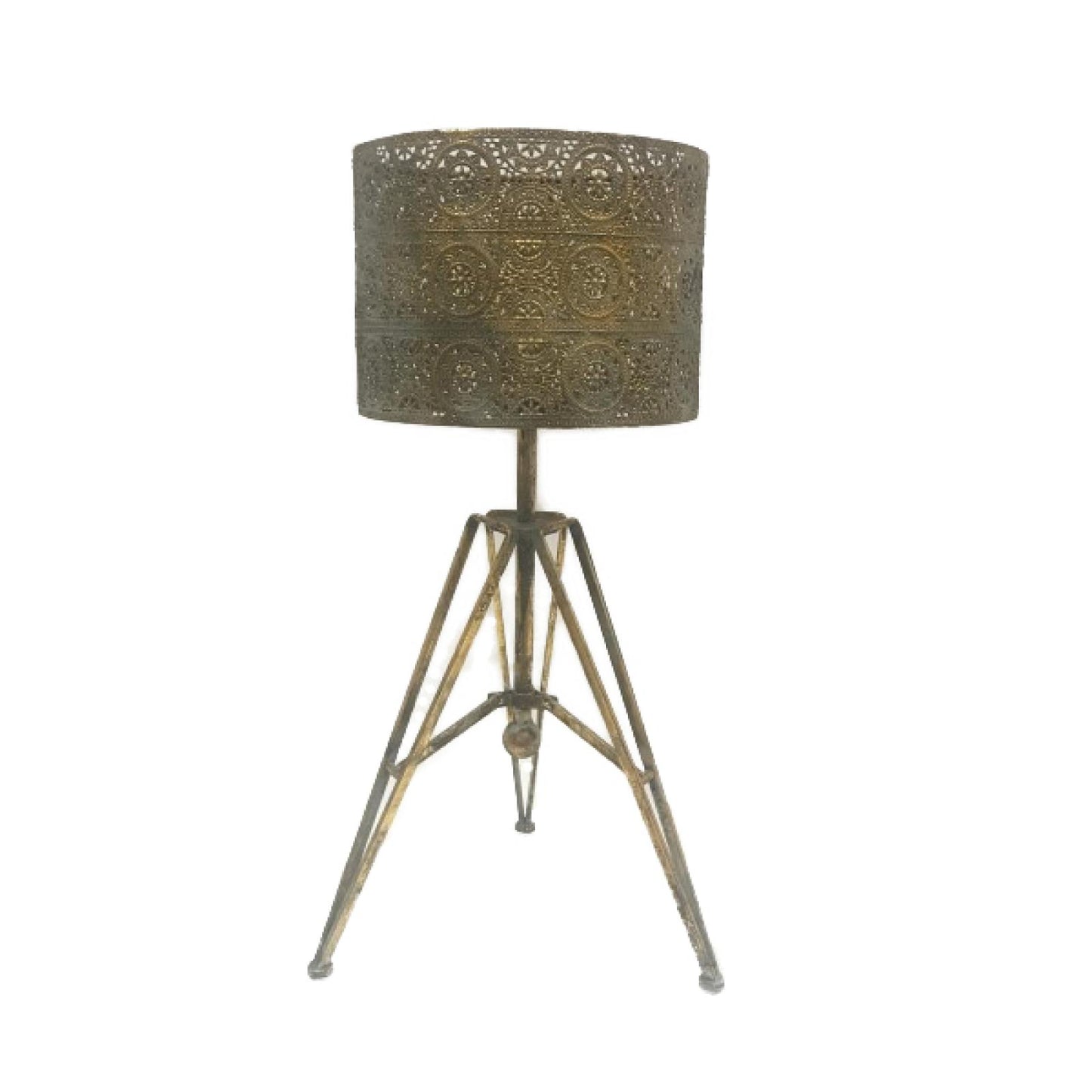 Antique Gold Color Lamp Look Candle Holder