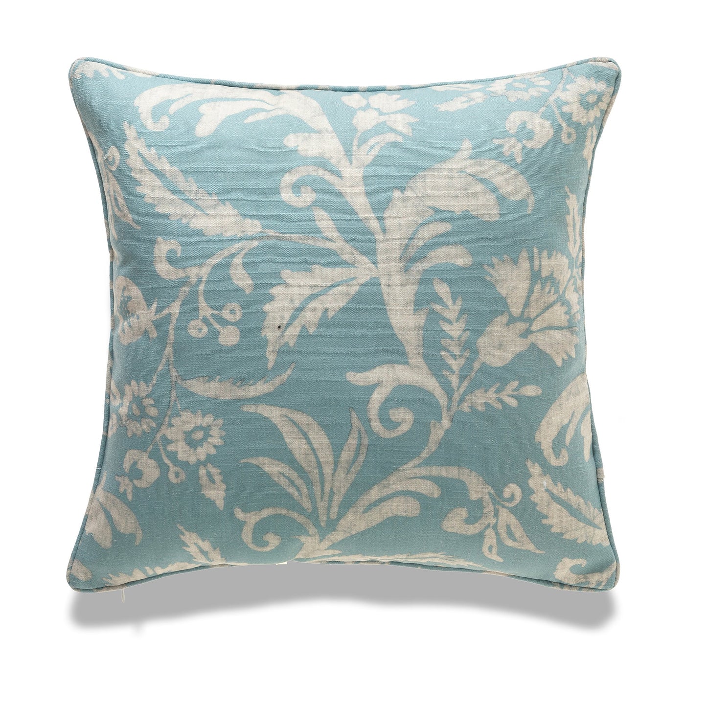 Blue And White Floral Pattern With Feather Down Insert Pillow