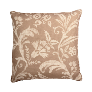 Beige And White Floral Pattern With Feather Down Insert Pillow