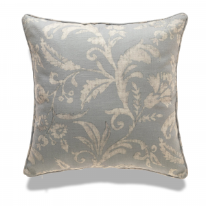 Light Gray And White Floral Pattern With Feather Down Insert Pillow