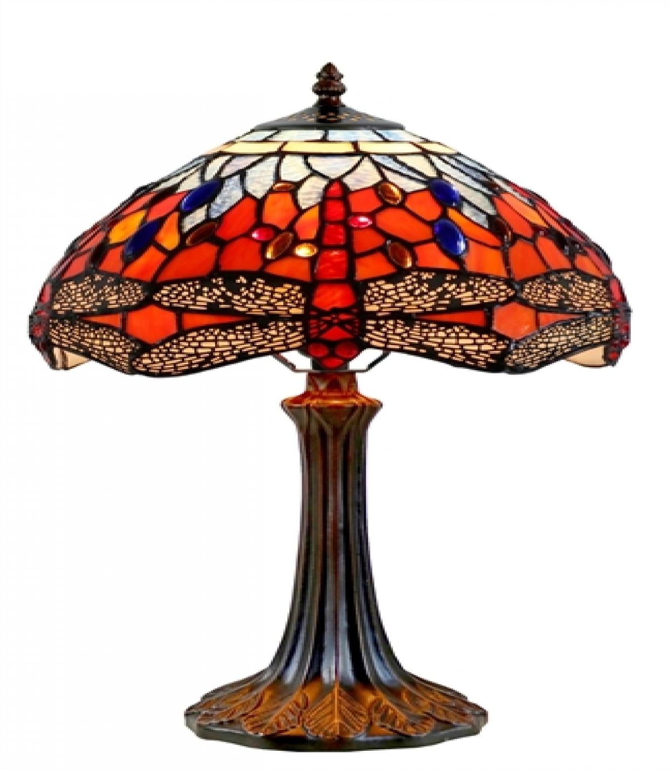 Dragonflies Tiffany Style Stained Glass Table Lamp