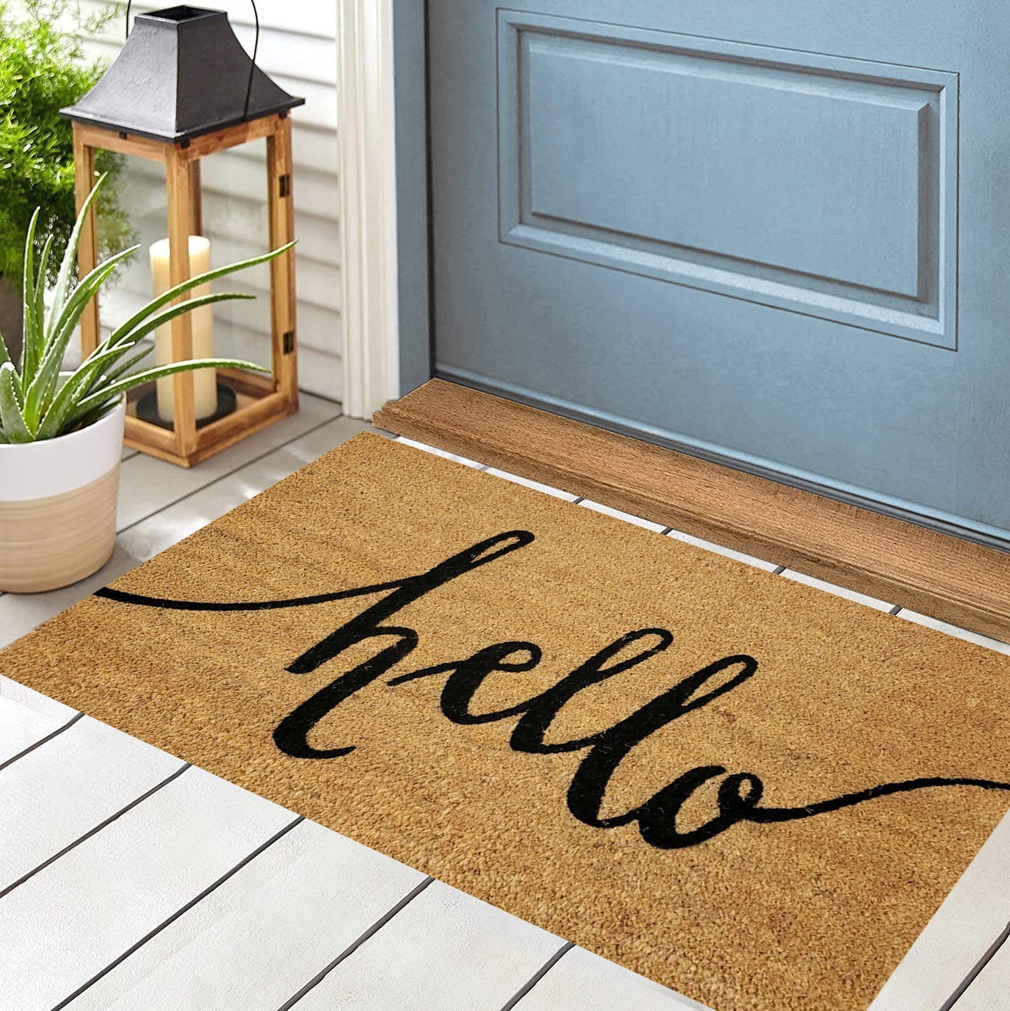 Hello Coir Doormat