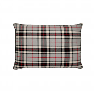 Grays, Red And White Tartan With Feather Down Insert Pillow