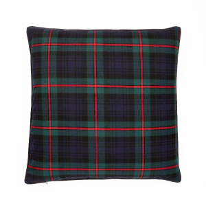 Square Green, Blue And Red Tartan Patternwith Feather Down Insert Pillow