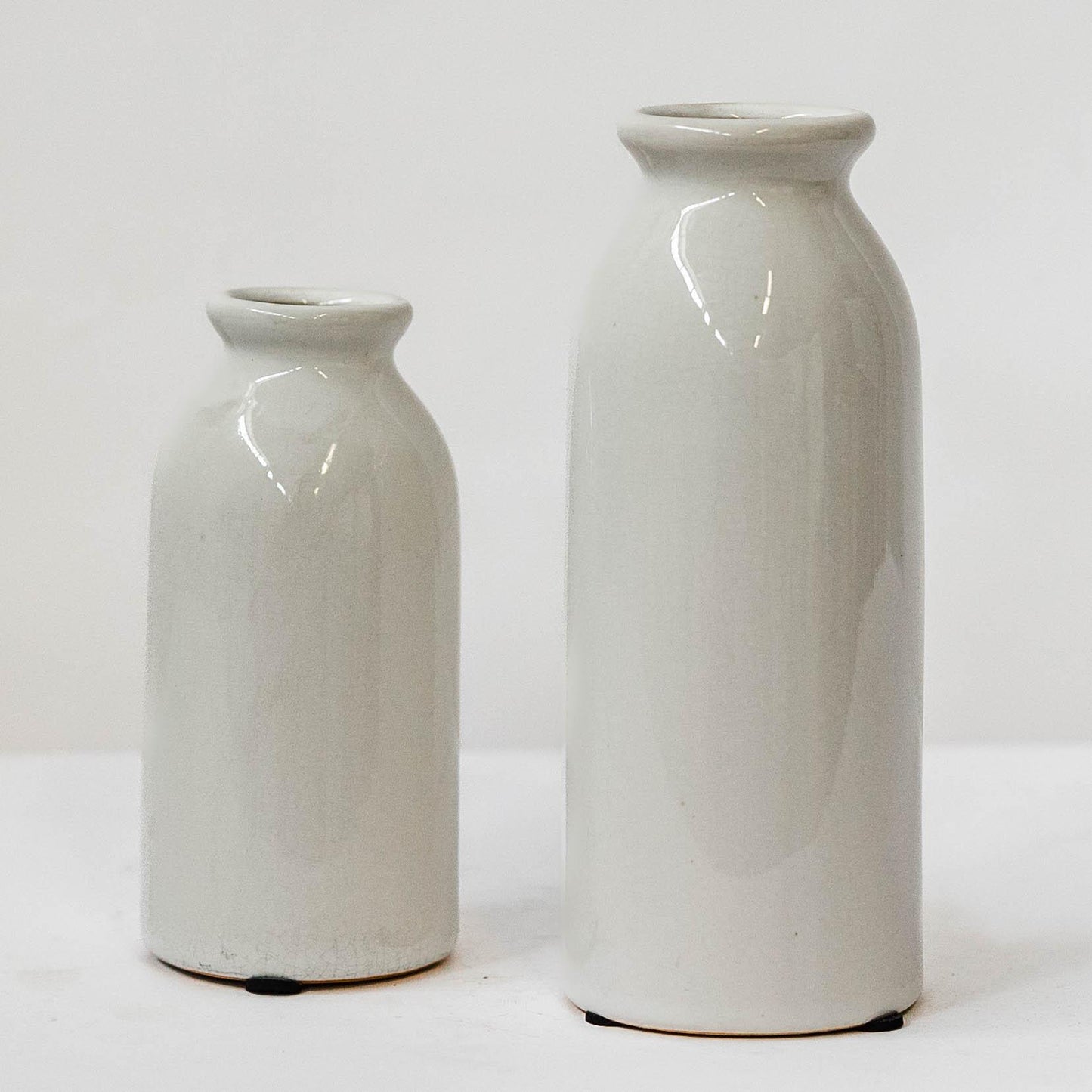 Set Of 2 White Minimalist Vase