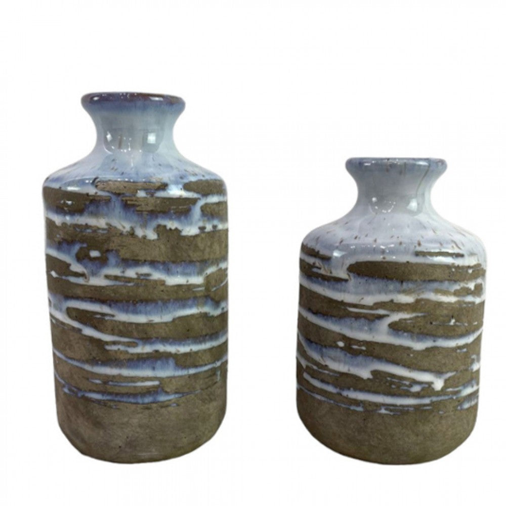 Striped Ceramic Vase