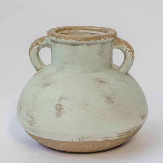 Ceramic Jug Shape With Elephant Ears Handles Vase