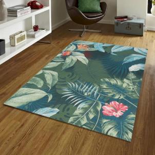 Eden Outdoor Tropical Leaves And Flowers Rug