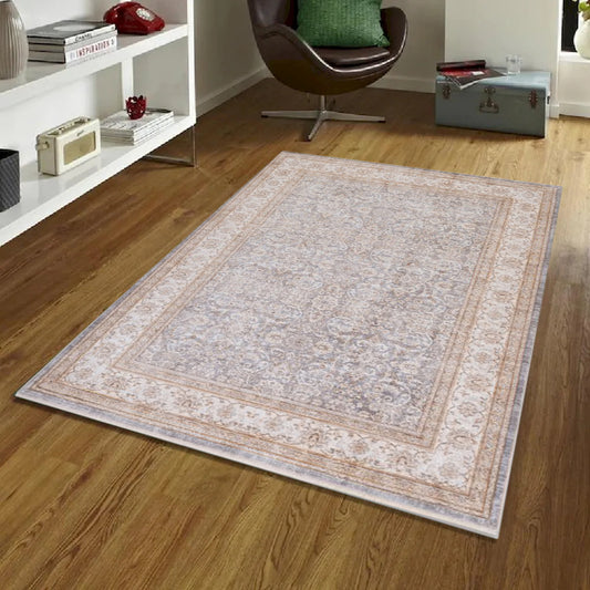 Elaxi Faded Print With Gray Edges Rug