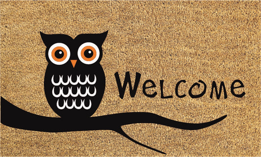 Welcome Owl On A Branch Doormat