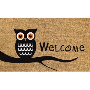 Welcome Owl On A Branch Doormat