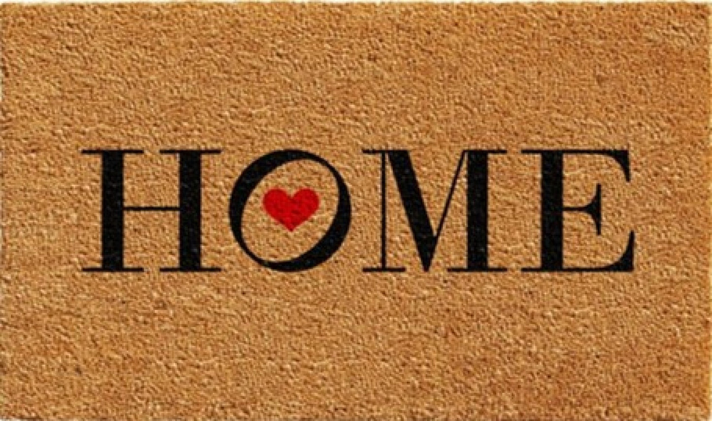 Home With A Heart In The O Doormat