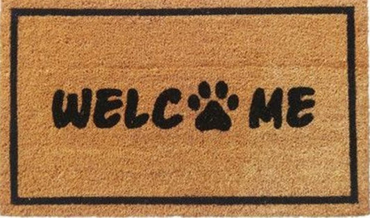 Welcome With A Paw Print O Doormat