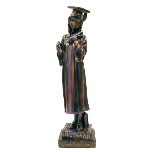 Bronze Color Female Graduate Figurine