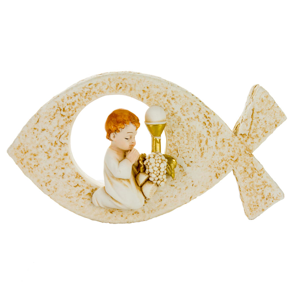 Holy Communion: Boy Ichthys Figurine