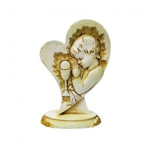 Heart Shaped Boy Holy Communion Figurine