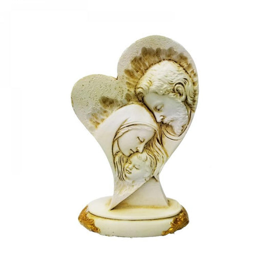 Heart Shaped Holy Family Figurine