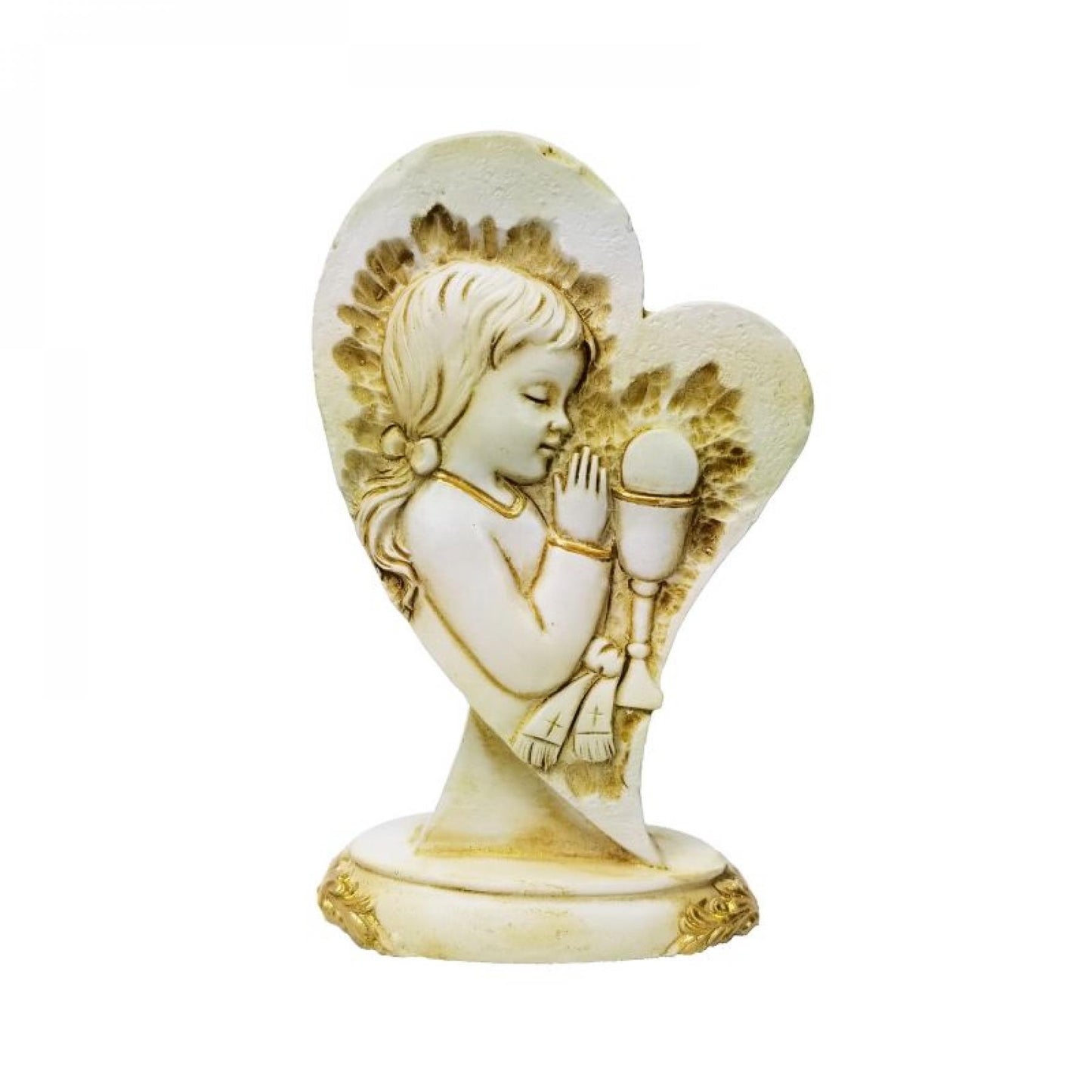 Heart Shaped Girl Holy Communion Figurine