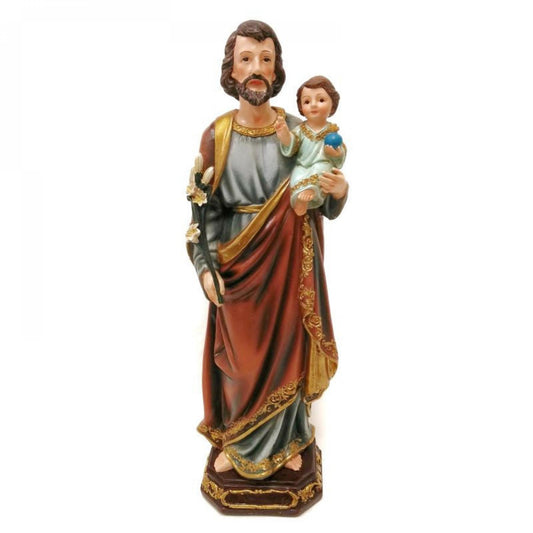 Saint Joseph And Jesus Statuette