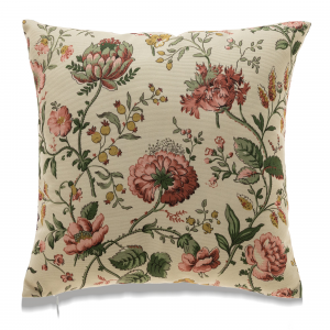 Florals On A White Background With Feather Insert Pillow