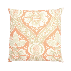 Beige Patterns On Peach With Feather Down Insert Pillow