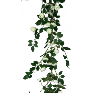Creamy White Mini Rose Gardent Garland
