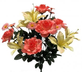 Corals And Creams Bouquet Artificial Flower