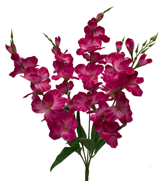 Purple Gladiola Bush Artificial Flower
