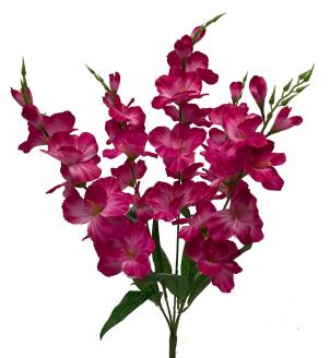 Purple Gladiola Bush Artificial Flower