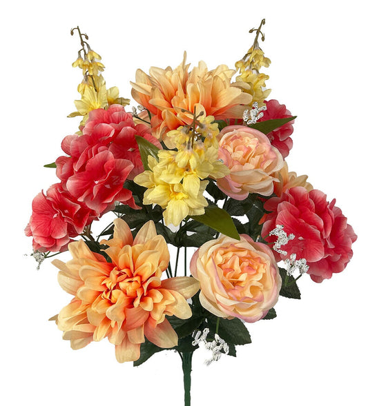Pinks And Yellows Garden Bouquet Artificial Flower