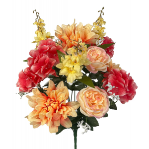 Pinks And Yellows Garden Bouquet Artificial Flower