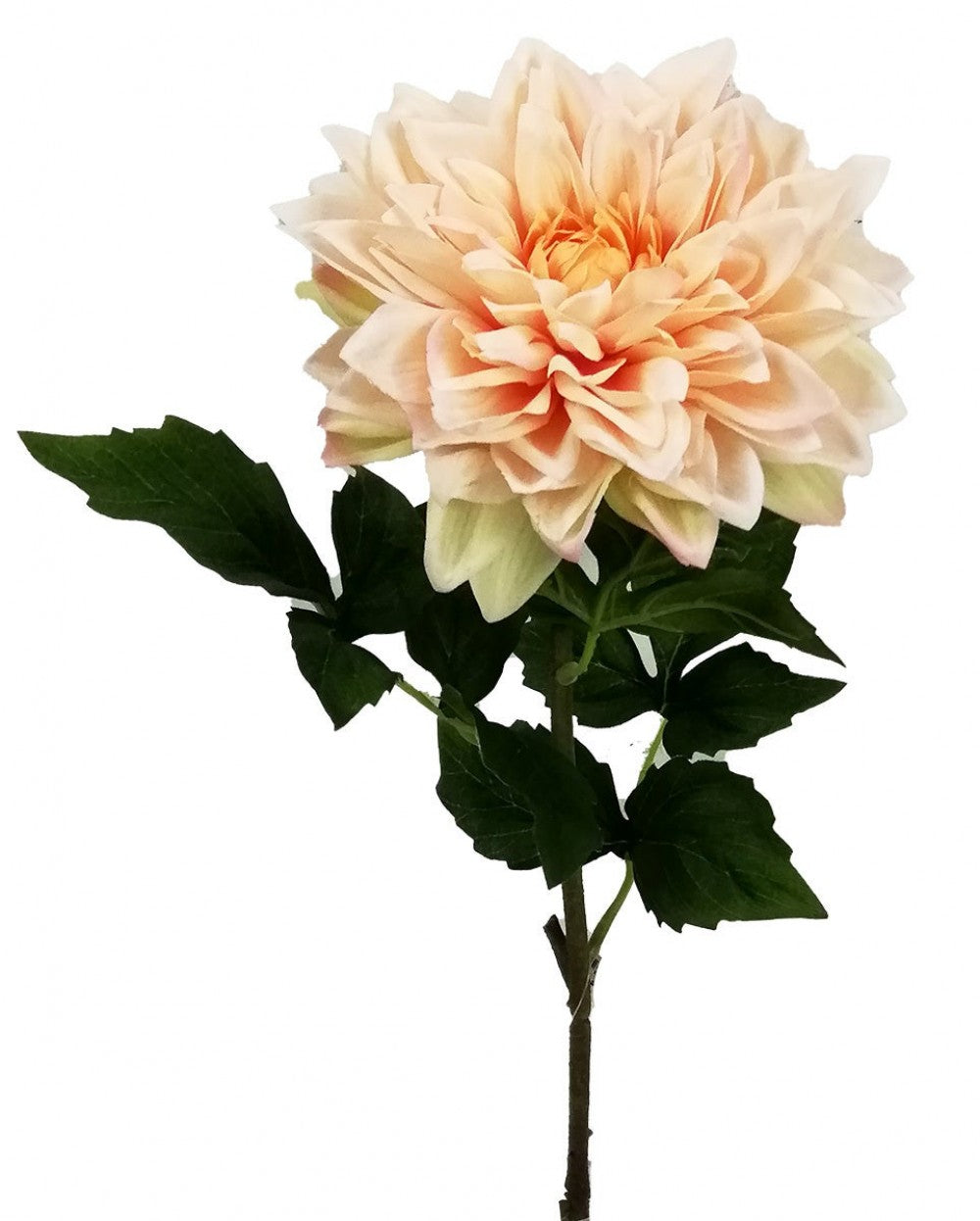 Real Touch Pale Apricot Dahlia Artificial Flower