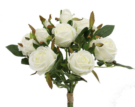 Creamy White Rose Bouquet Artificial Flower