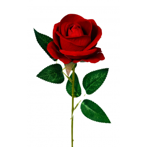Velvet Red Rose Artificial Flower