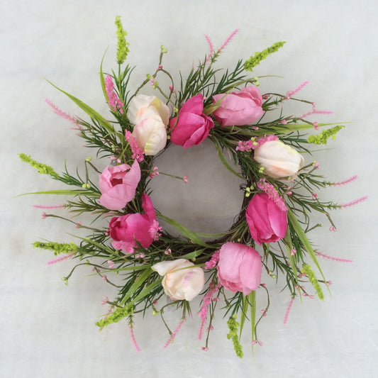 Tulips On Green Stems Wreath