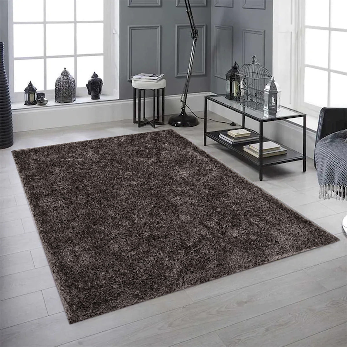 Flokati Gray Shag Rug