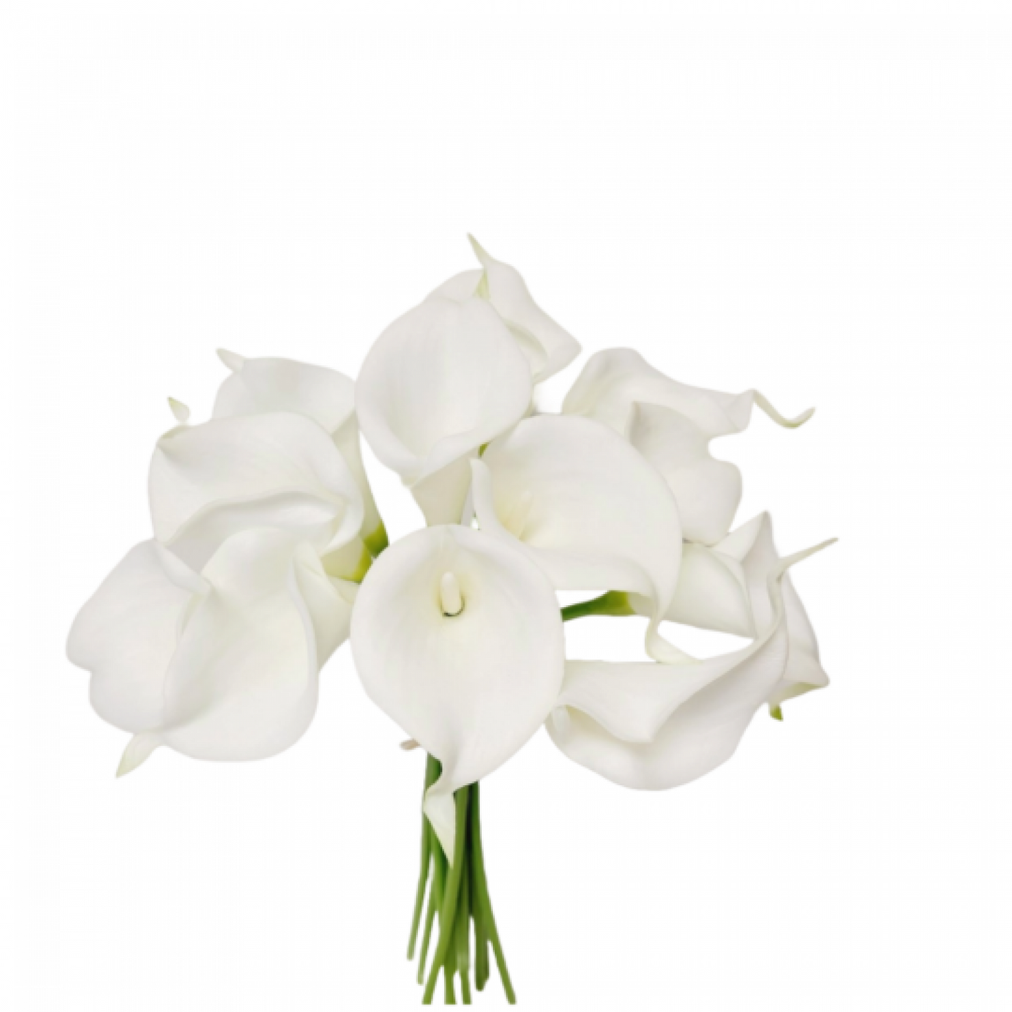 Set Of 12 White Real Touch Mini Calla Lily Artificial Flower