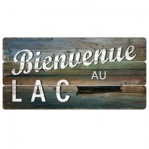 French Text-Bienvenue Au Lac Sign