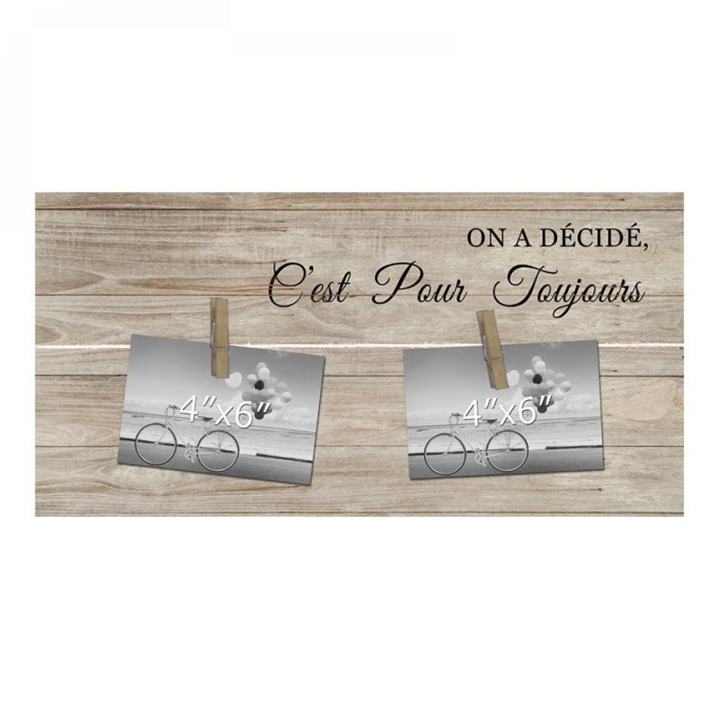 French Text-On A Decide C'Est Pour Toujours Photo Frame