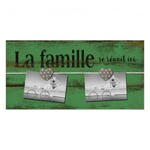 French Text- La Famille Se Réunit Ici Photo Frame