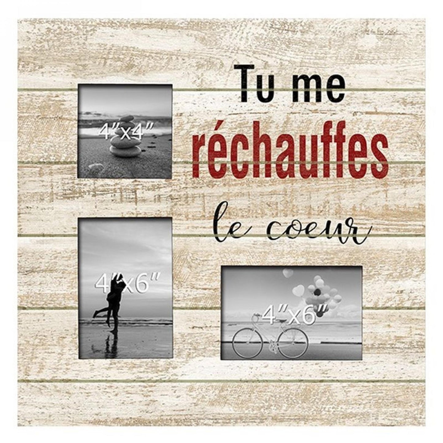 French Text-Tu Me Réchauffes Le Cceur Photo Frame